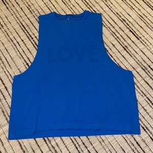 Blue Spiritual Gangster Love workout tank